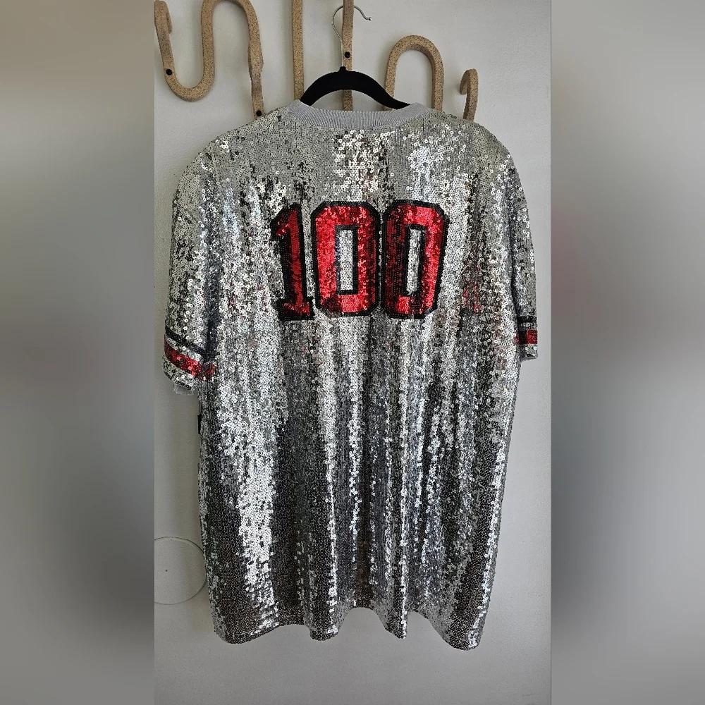 NWT Disney x Forever 21 Silver Sequin Mickey Mouse T-Shirt Mini Dress XL - Picture 6 of 13